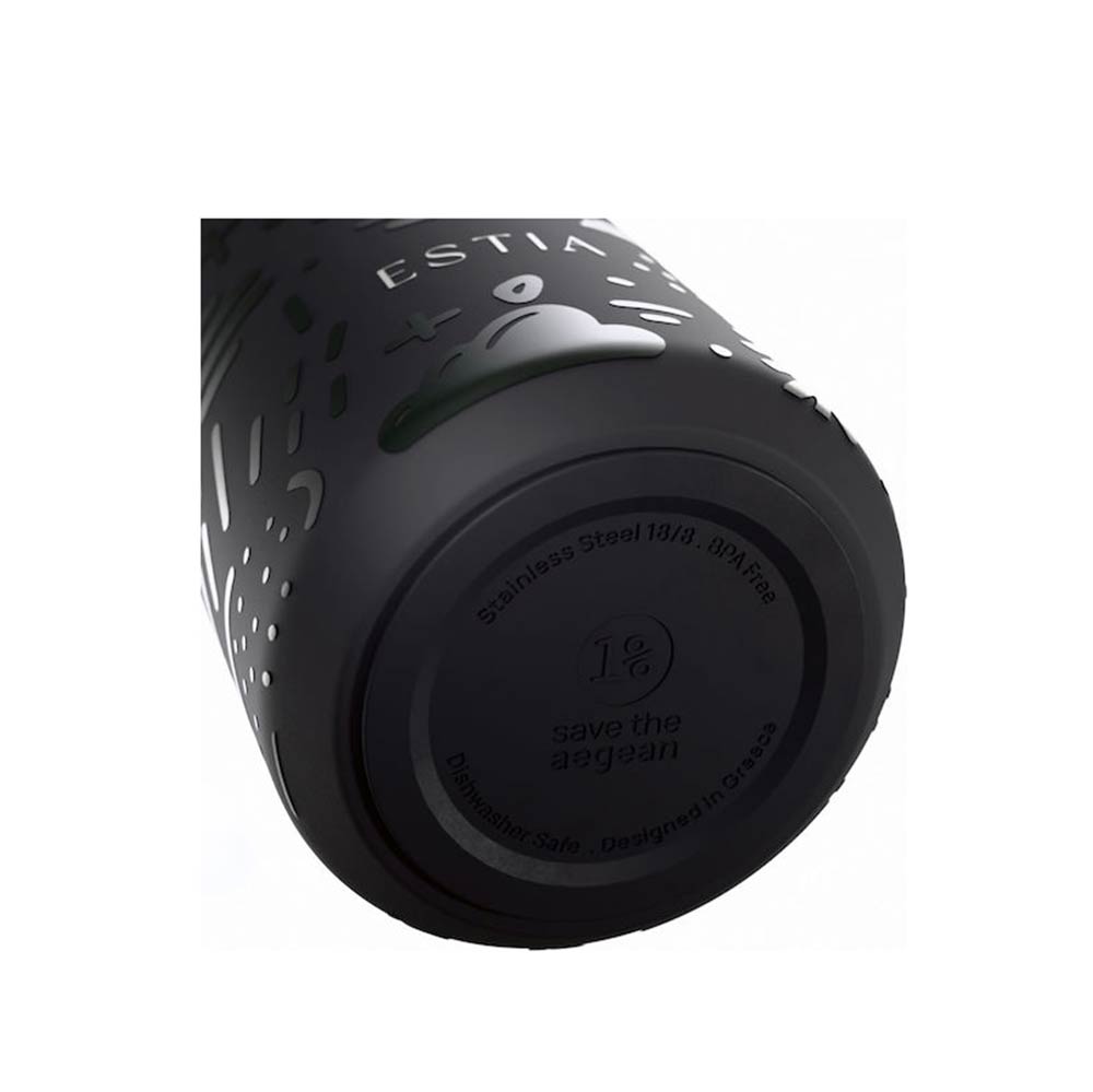 Ανοξείδωτο Μπουκάλι Θερμός Flow Save the Aegean Noir Echo 500ml 42059 Estia - 2