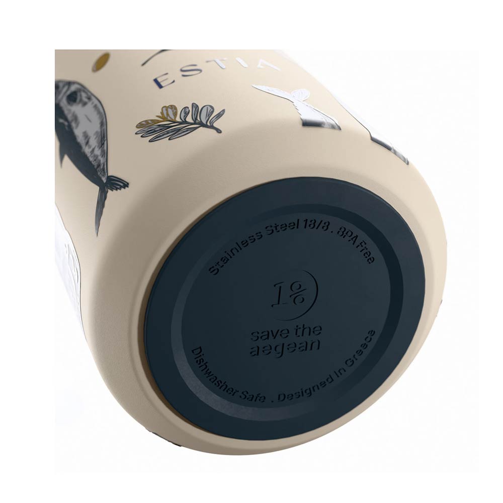 Ανοξείδωτο Μπουκάλι Θερμός Flow Save the Aegean Salt Life 500ml 42127 Estia - 2