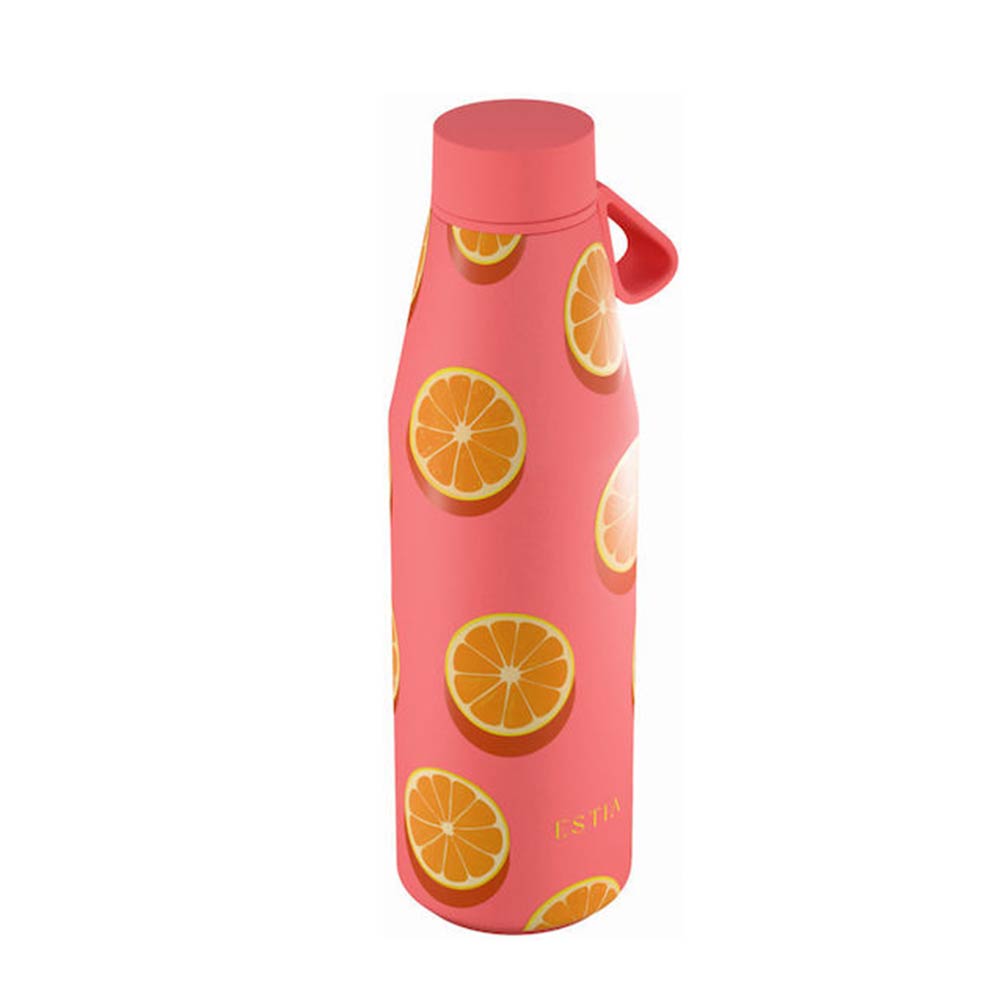 Ανοξείδωτο Μπουκάλι Θερμός Flow Save the Aegean Orange Pop 500ml 42165 Estia - 3