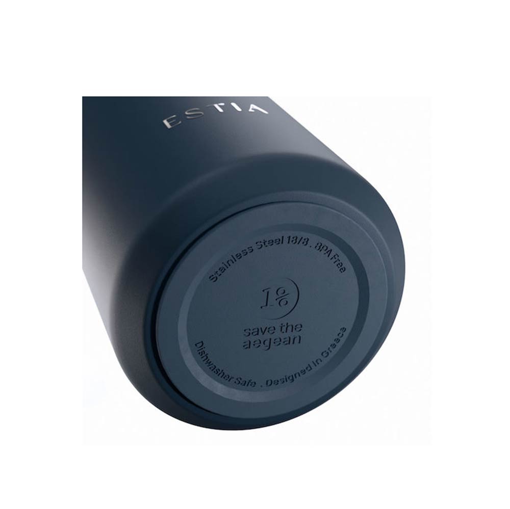 Ανοξείδωτο Μπουκάλι Θερμός Pulse Save the Aegean Indigo 500ml 42219 Estia - 1