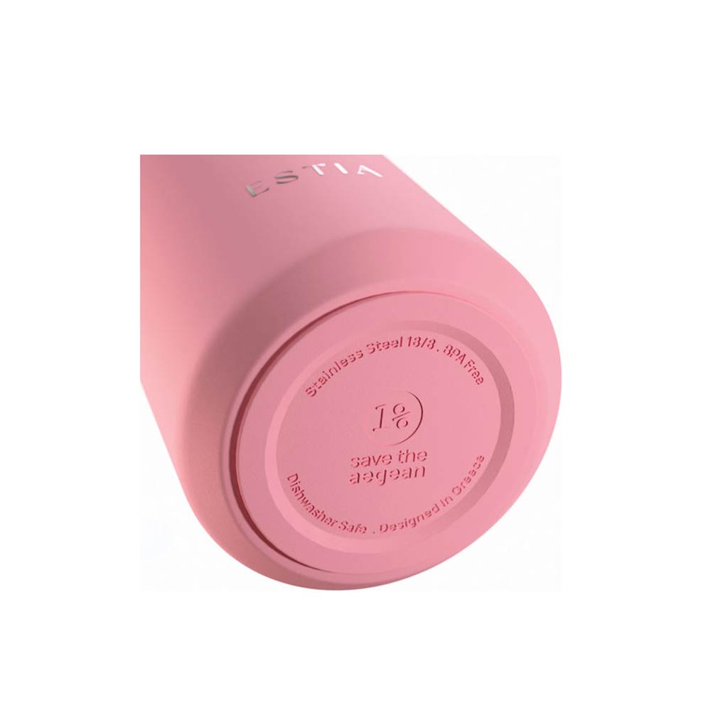 Ανοξείδωτο Μπουκάλι Θερμός Pulse Save the Aegean Rose 500ml 42417 Estia - 2