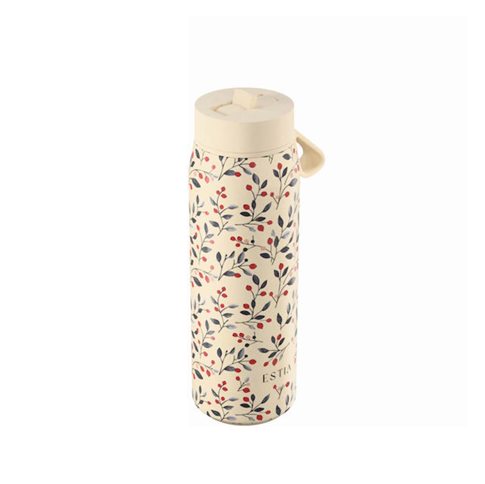 Ανοξείδωτο Μπουκάλι Θερμός Pulse Save the Aegean Bloom Beige 500ml 42462 Estia - 1