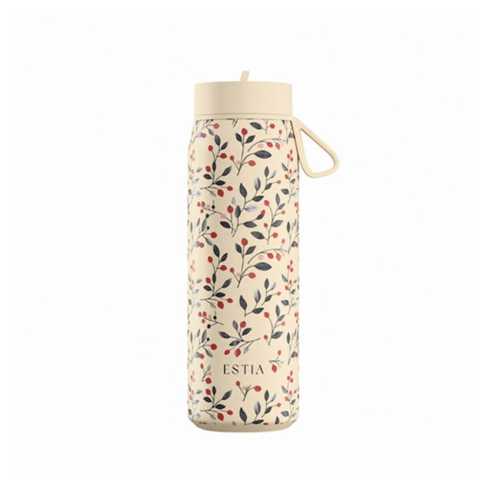 Ανοξείδωτο Μπουκάλι Θερμός Pulse Save the Aegean Bloom Beige 500ml 42462 Estia - 124156