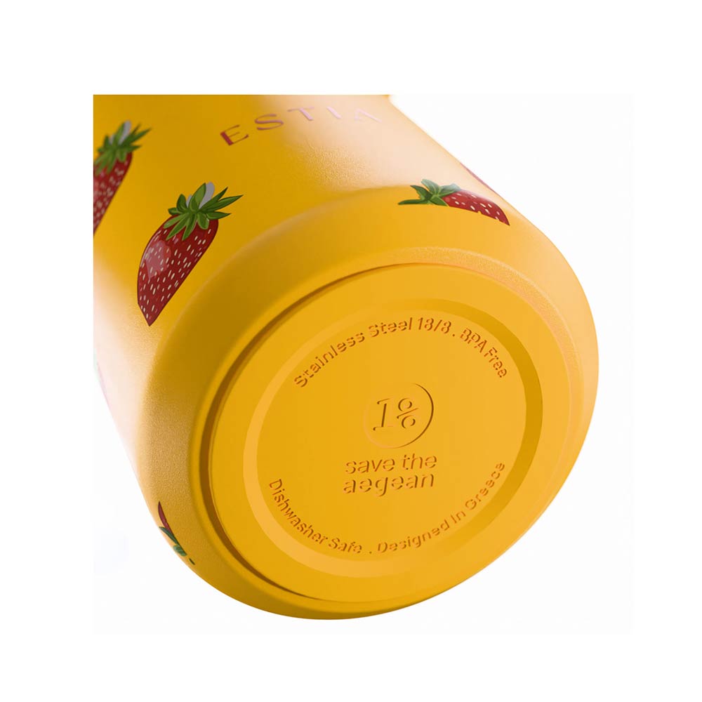 Ανοξείδωτο Μπουκάλι Θερμός Pulse Save the Aegean Berry Bright 500ml 42493 Estia - 2