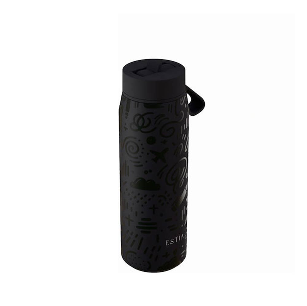 Ανοξείδωτο Μπουκάλι Θερμός Pulse Save the Aegean Noir Echo 500ml 42509 Estia - 1