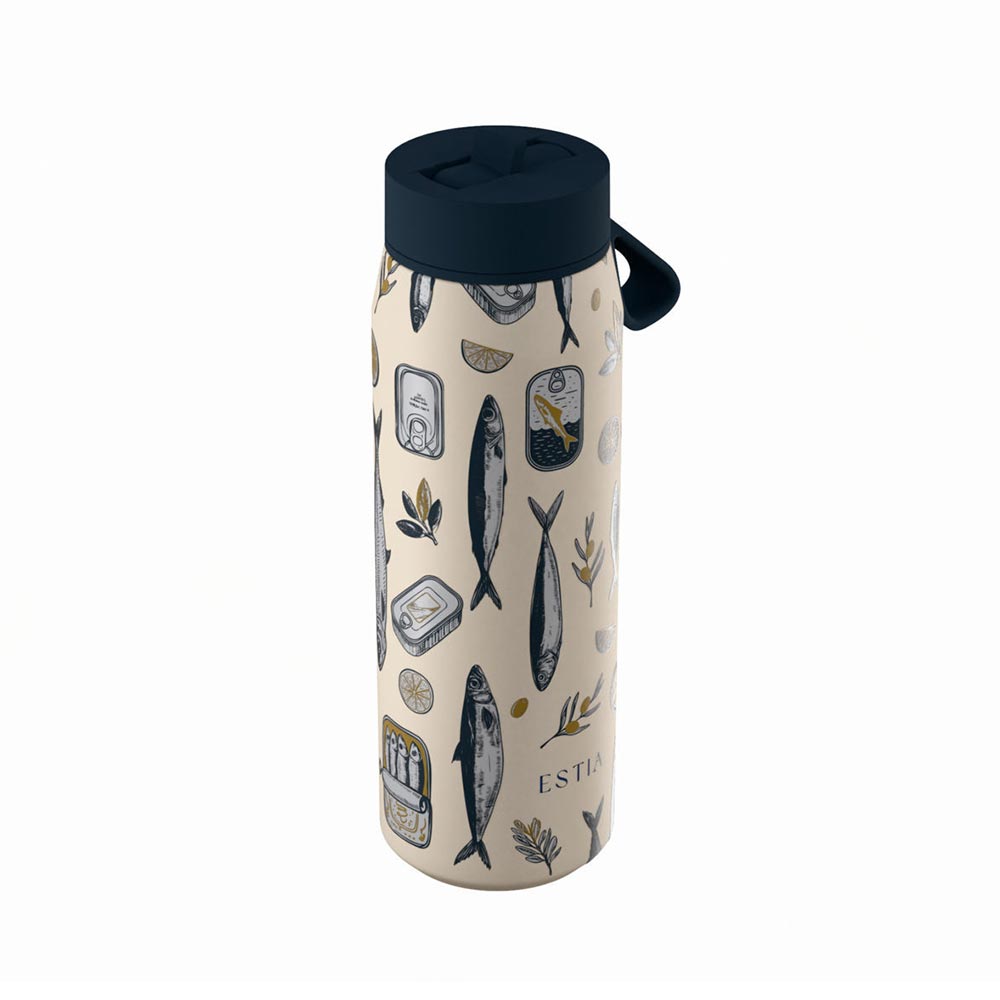 Ανοξείδωτο Μπουκάλι Θερμός Pulse Save the Aegean Salt Life 500ml 42585 Estia - 1