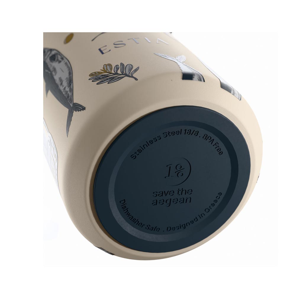 Ανοξείδωτο Μπουκάλι Θερμός Pulse Save the Aegean Salt Life 500ml 42585 Estia - 2