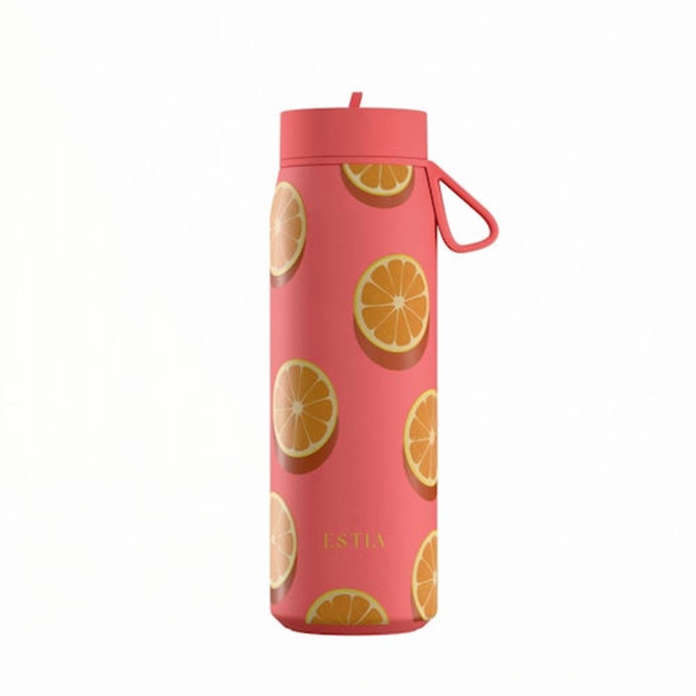 Ανοξείδωτο Μπουκάλι Θερμός Pulse Save the Aegean Orange Pop 500ml 42622 Estia - 124221