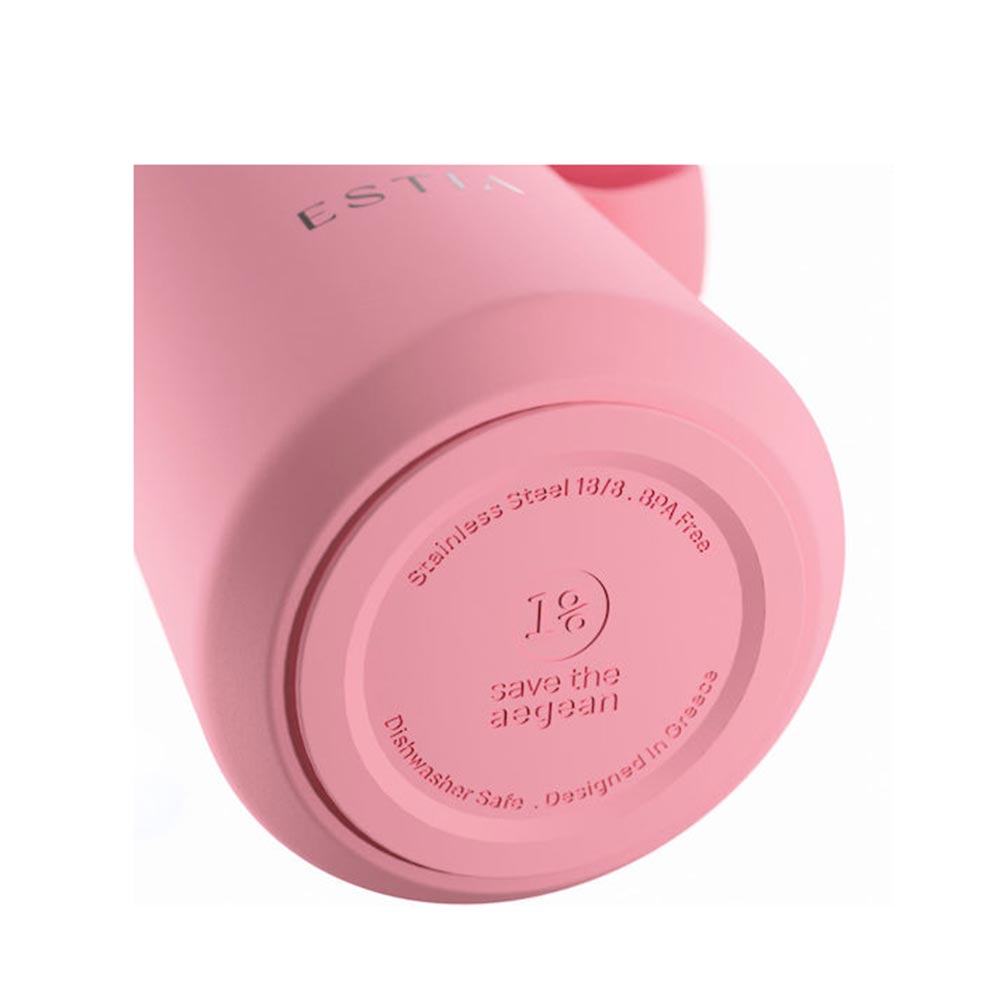 Ανοξείδωτο Μπουκάλι Θερμός Pulse Save the Aegean Rose 360ml 42721 Estia - 1