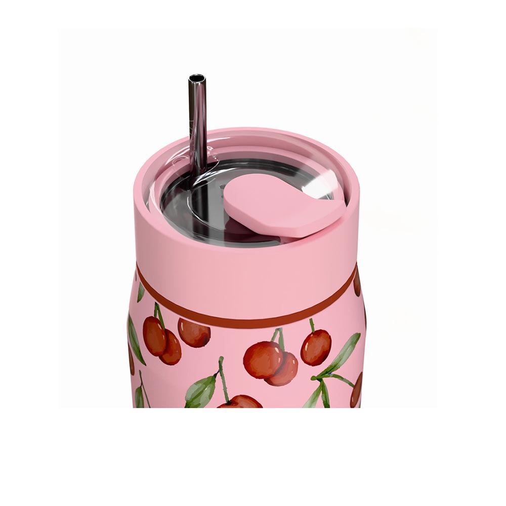 Ανοξείδωτο Ποτήρι Θερμός Save The Aegean Lens Cherry Rose 360ml 42882 Estia - 2