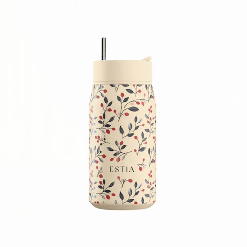 Ανοξείδωτο Ποτήρι Θερμός Save The Aegean Lens Bloom Beige 360ml 42912 Estia - 124075