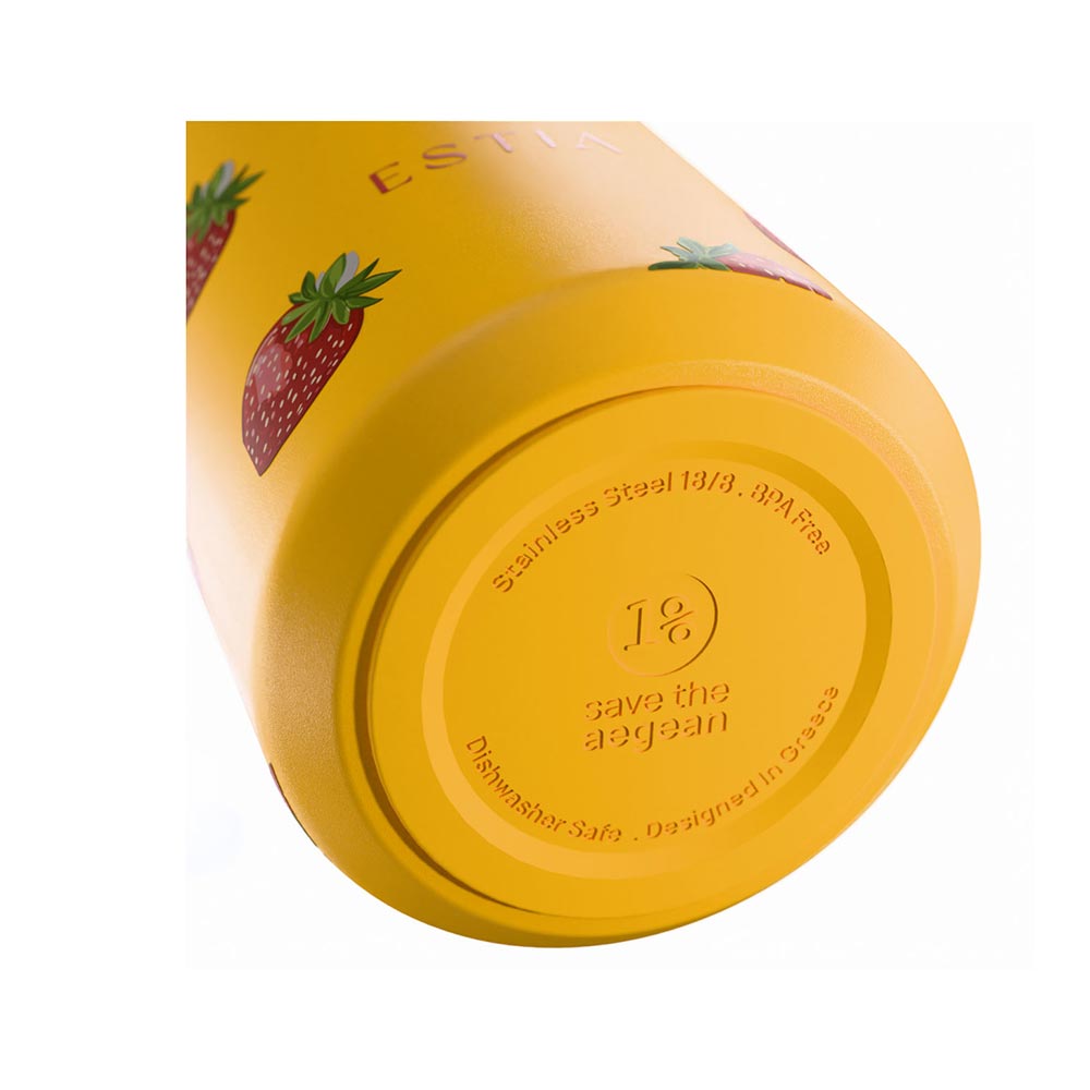 Ανοξείδωτο Ποτήρι Θερμός Save The Aegean Lens Berry Bright 360ml 42936 Estia - 1