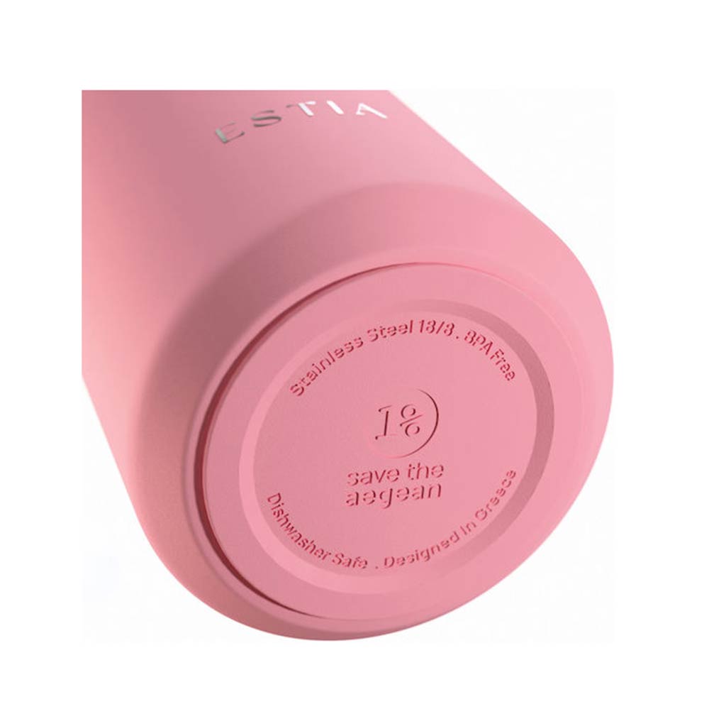 Ανοξείδωτο Μπουκάλι Θερμός Flow Save the Aegean Rose 800ml 43186 Estia - 2
