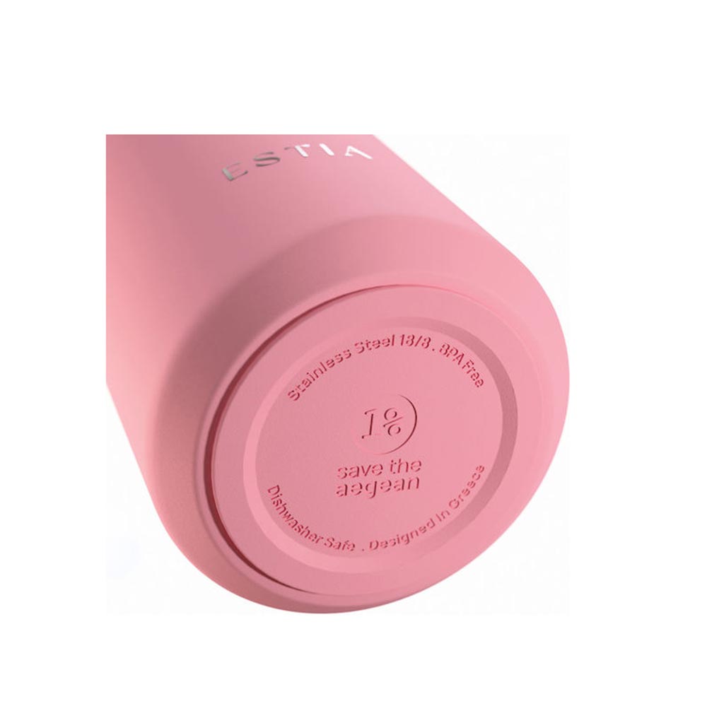 Ανοξείδωτο Μπουκάλι Θερμός Pulse Save the Aegean Rose 800ml 43247 Estia - 1