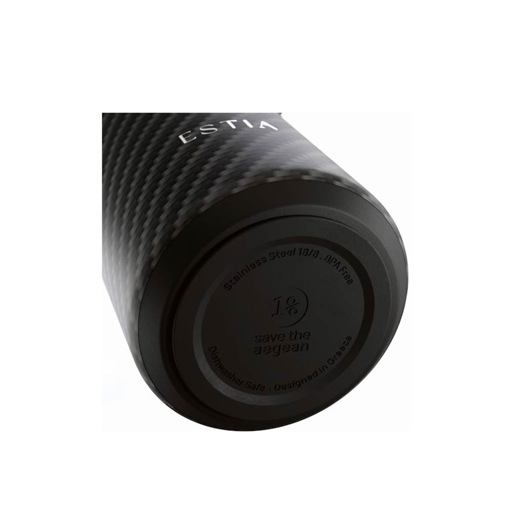 Ανοξείδωτο Μπουκάλι Θερμός Pulse Save the Aegean Carbon Fibre 500ml 47931 Estia - 2