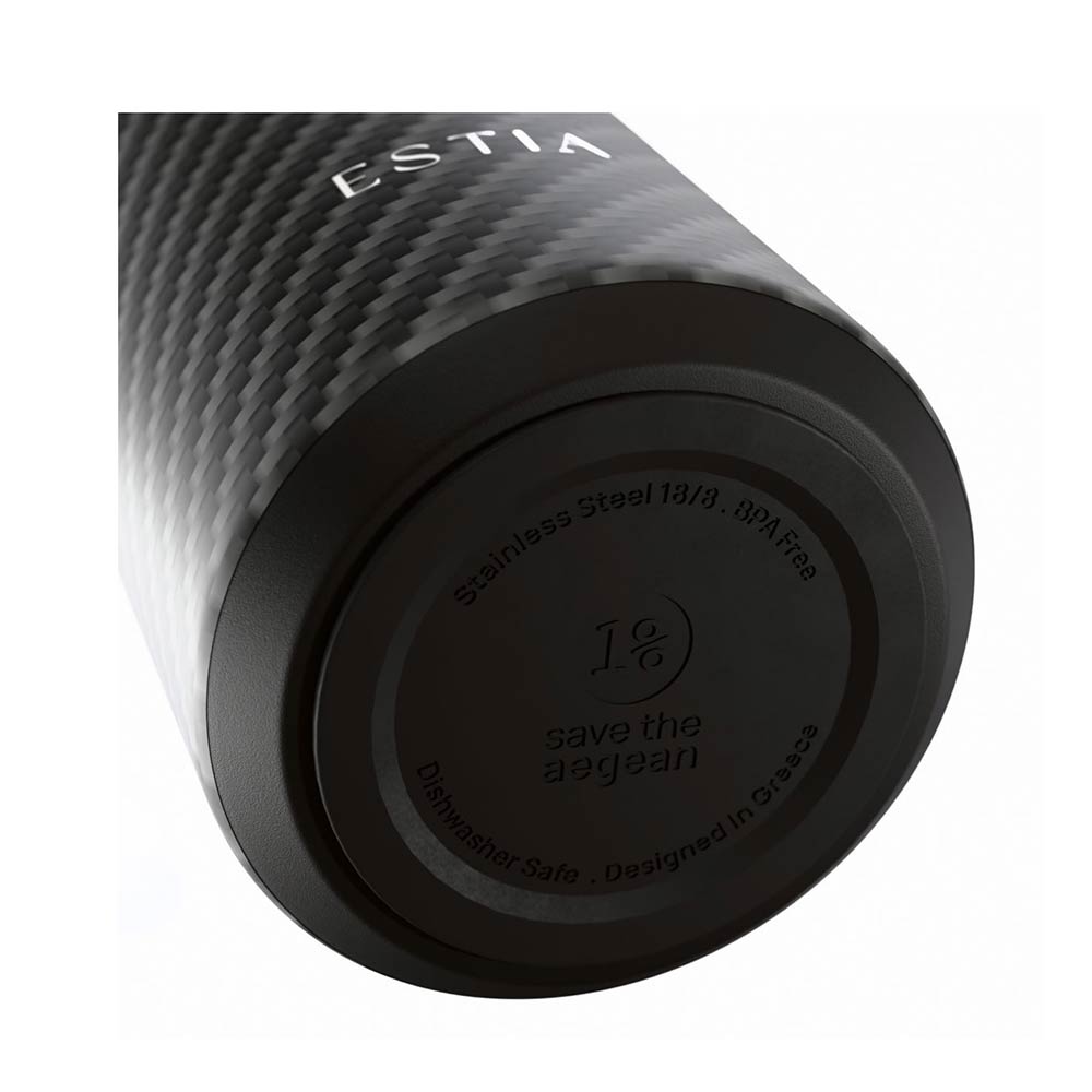 Ανοξείδωτο Μπουκάλι Θερμός Flow Save the Aegean Carbon Fibre 500ml 41984 Estia - 2