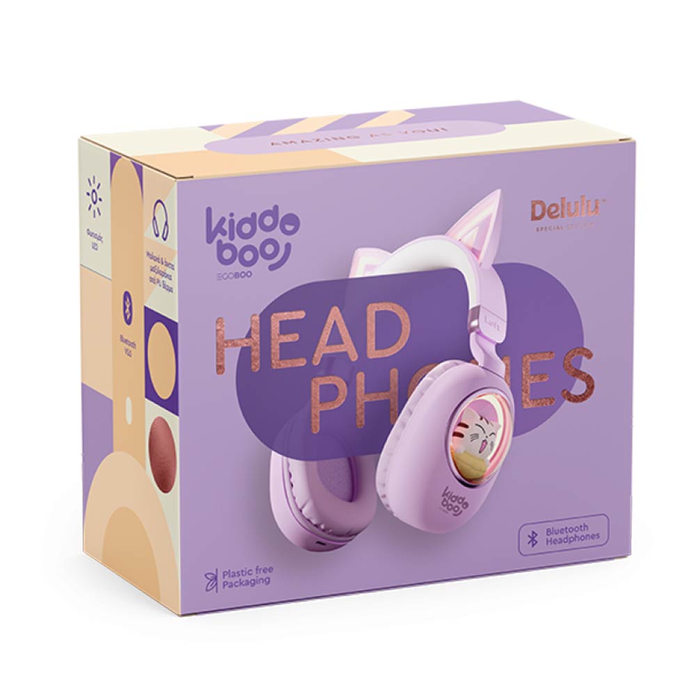 Παιδικά Ακουστικά Ασύρματα Bluetooth Delulu Lavender KBKID5LVD Kiddoboo - 2