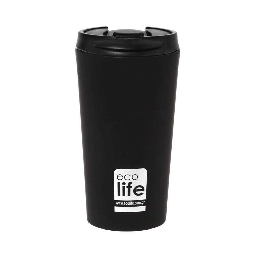 Ανοξείδωτο ποτήρι Θερμός Black 370ml 33-BO-4015 Ecolife