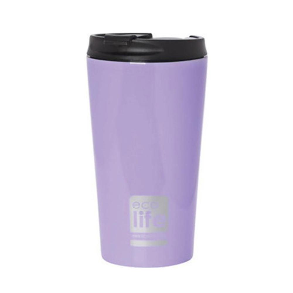 Θερμός Ανοξείδωτος Coffee Cup Lilac 370ml Ecolife - 0