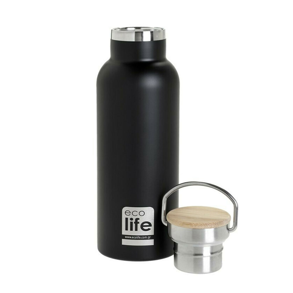 Θερμός Μεταλλικό Ανοξείδωτο Μαύρο 500ml Ecolife - 1