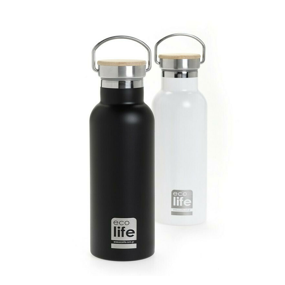 Θερμός Μεταλλικό Ανοξείδωτο Μαύρο 500ml Ecolife - 3