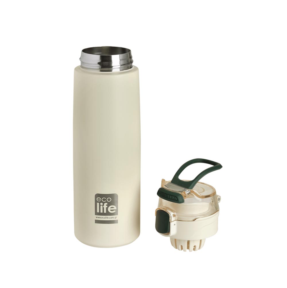 Ανοξείδωτο Μπουκάλι Θερμός Με Infuser White 550ml 33-BO-3034 Ecolife - 2