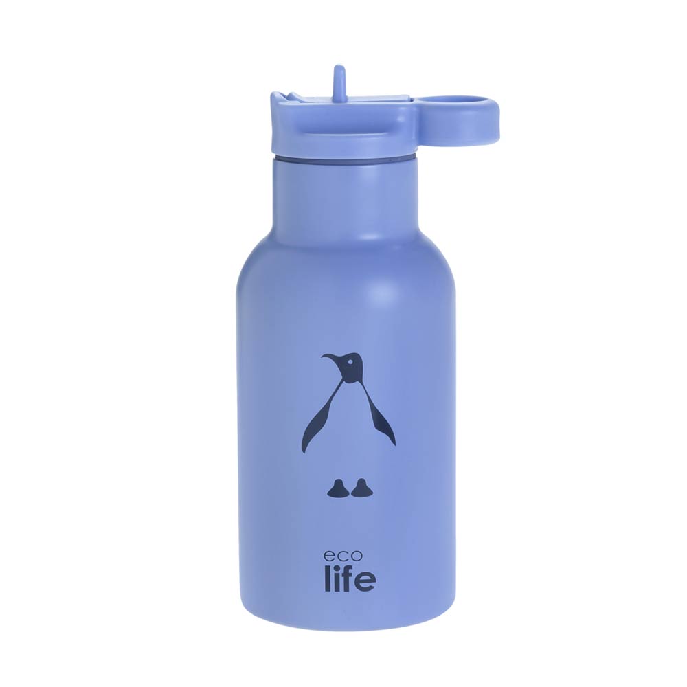 Παγούρι Θερμός Ανοξείδωτο με Καλαμάκι Penguin 350ml 33-BO-2013 Ecolife - 62661