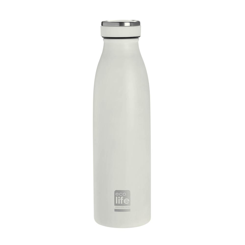 Ανοξείδωτο Μπουκάλι Θερμός Slim Λευκό 500ml 33-BO-3039 Ecolife - 80519