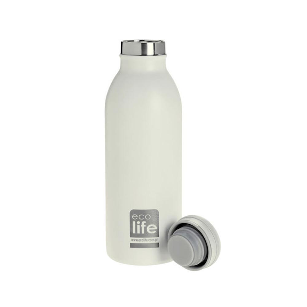 Μπουκάλι θερμός Pastel White Thermos 450ml33-BO-3045 Ecolife - 1