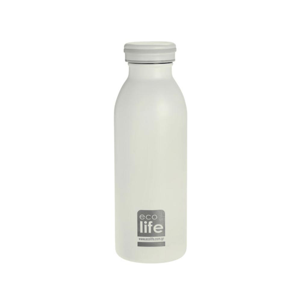 Μπουκάλι θερμός Pastel White Thermos 450ml33-BO-3045 Ecolife - 98648