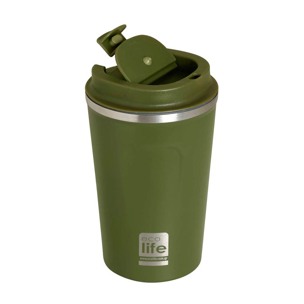 Ανοξείδωτο Ποτήρι Θερμός Green 370ml 33-BO-4118 Ecolife - 1