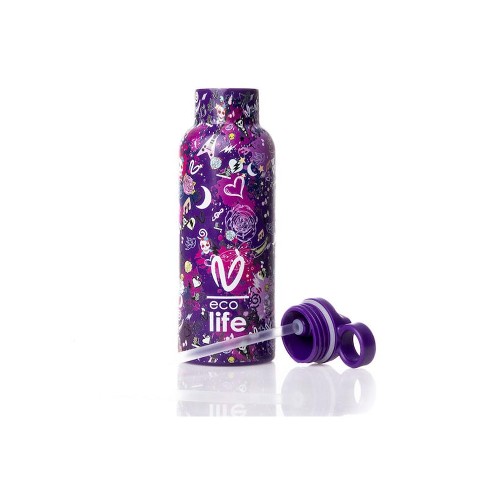Ανοξείδωτο Μπουκάλι Θερμός Wear your Emotions - Das #VasilikiWorld 33-BO-2321 Ecolife - 2