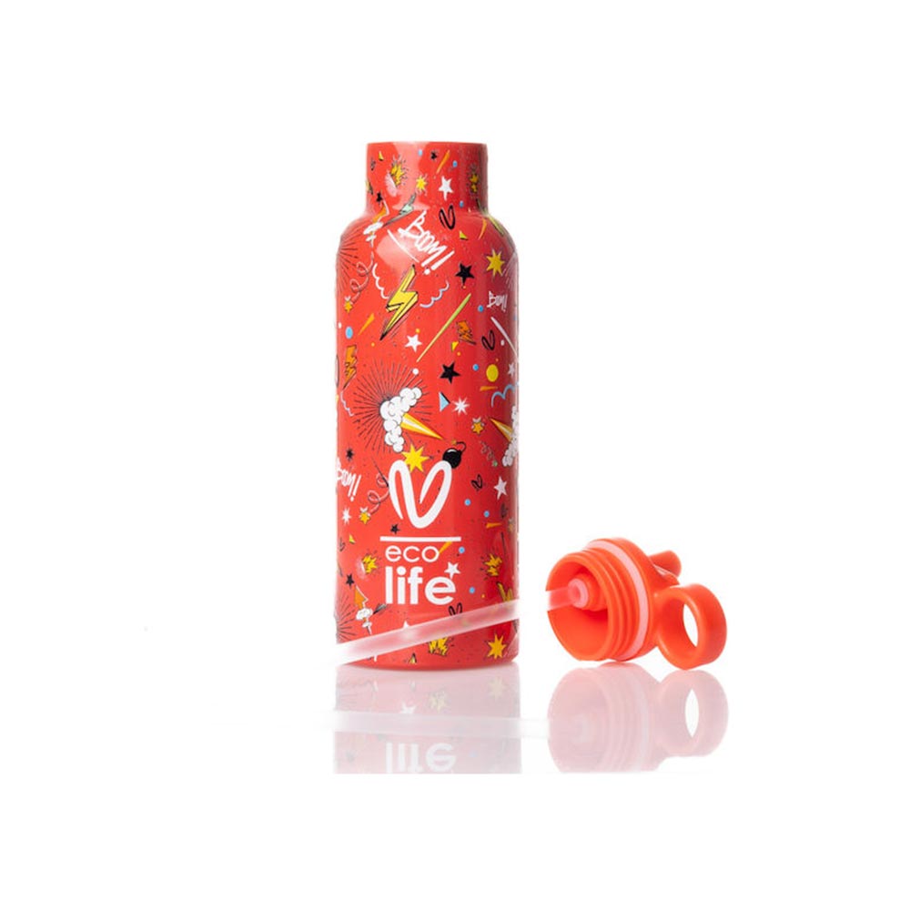 Ανοξείδωτο Μπουκάλι Θερμός Wear your Emotions - Spitha #VasilikiWorld 33-BO-2326 Ecolife - 2