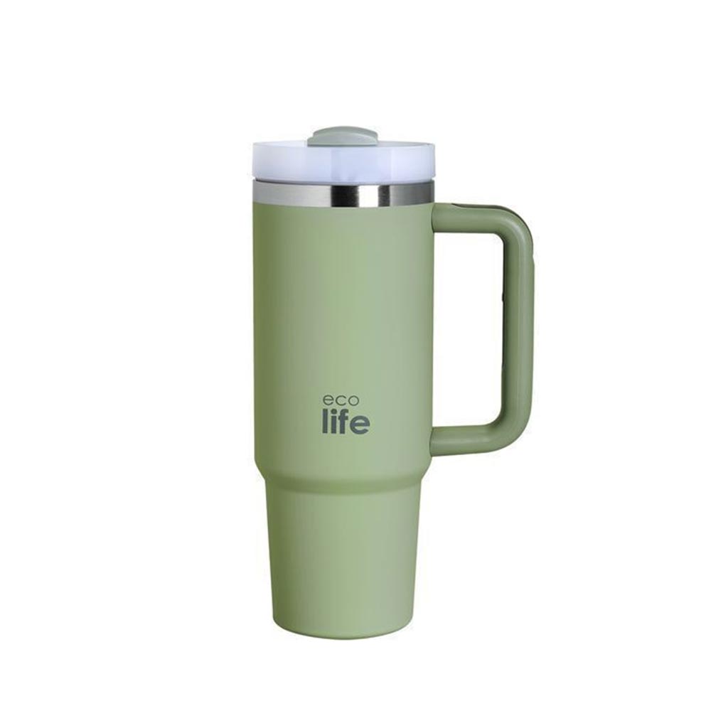 Ανοξείδωτο Ποτήρι Θερμός με Καλαμάκι Bay Leaf 900ml - 33-BO-5013 Ecolife - 2