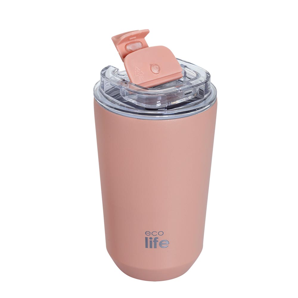 Ανοξείδωτο Ποτήρι Θερμός Pure Pink Coffee Thermos 360ml 33-BO-4123 Ecolife - 3