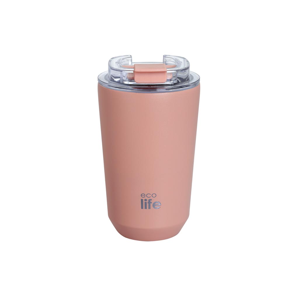 Ανοξείδωτο Ποτήρι Θερμός Pure Pink Coffee Thermos 360ml 33-BO-4123 Ecolife - 0