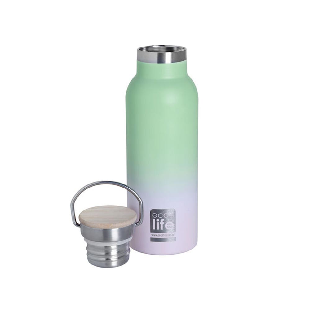 Θερμός Μεταλλικό Ανοξείδωτο Ice Cream Bamboo Lid 500ml 33-BO-3052 Ecolife - 1