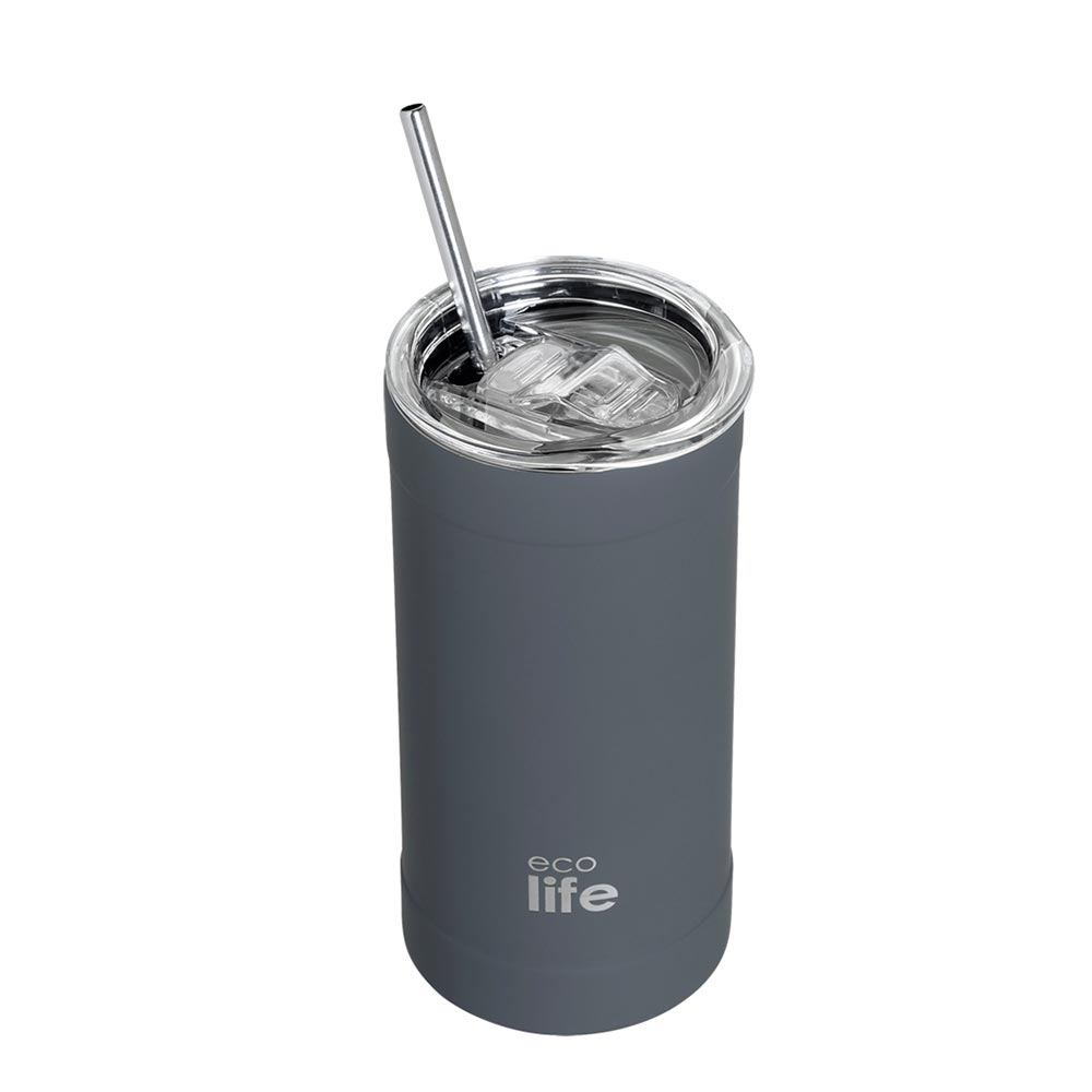  Ανοξείδωτο Ποτήρι Θερμός Stone Grey Coffee Thermos 500ml 33-BO-4127 Ecolife - 98911