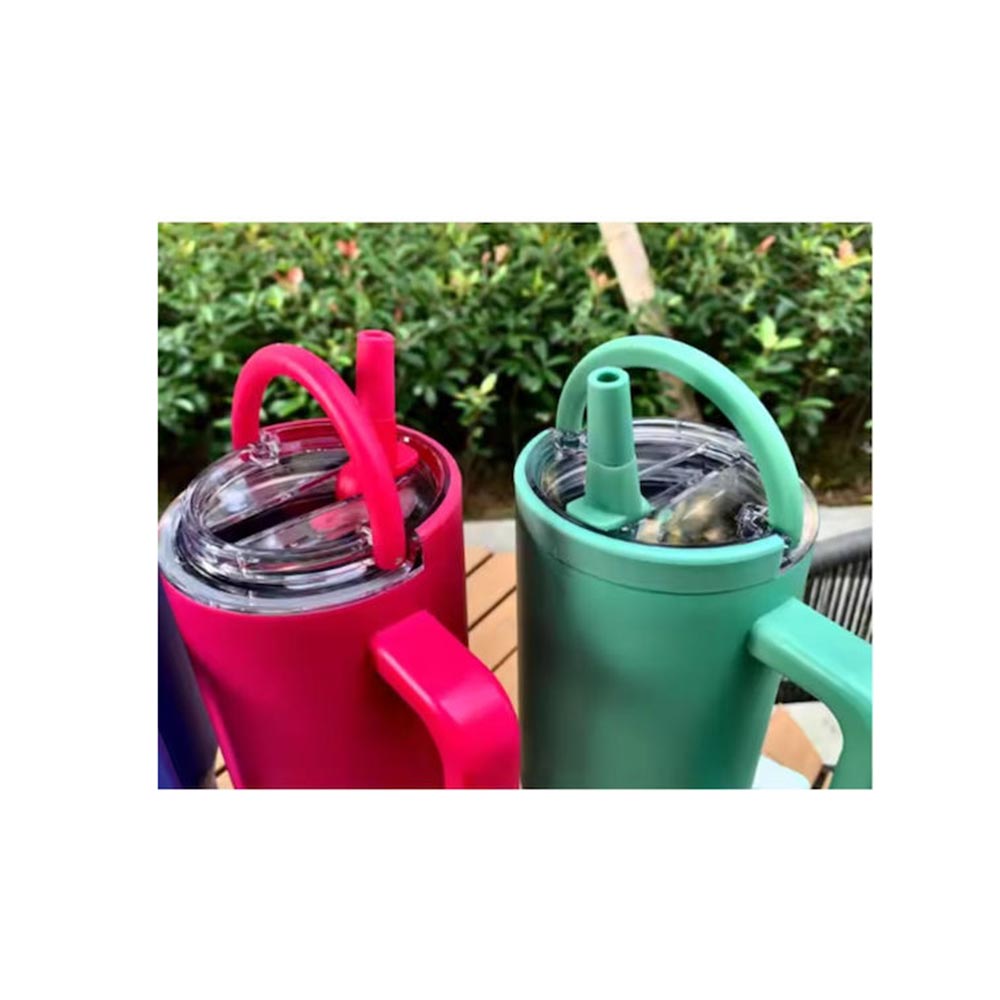 Ποτήρι Θερμός Tumbler με Διπλή Λαβή και Καλαμάκι 900ml - Green Tea 33-BO-7071 Ecolife - 1