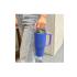 Ποτήρι Θερμός Tumbler με Διπλή Λαβή και Καλαμάκι 900ml - Blue Purple 33-BO-7075 Ecolife - 2
