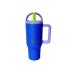 Ποτήρι Θερμός Tumbler με Διπλή Λαβή και Καλαμάκι 900ml - Blue Purple 33-BO-7075 Ecolife - 0