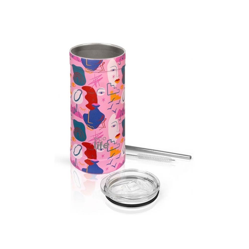 Ανοξείδωτο Ποτήρι Θερμός Faces Coffee Thermos 500ml 33-BO-4181 Ecolife - 1