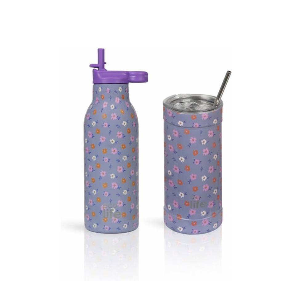 Ανοξείδωτο Ποτήρι Θερμός Flower Bloom Coffee Thermos 500ml 33-BO-4182 Ecolife - 1