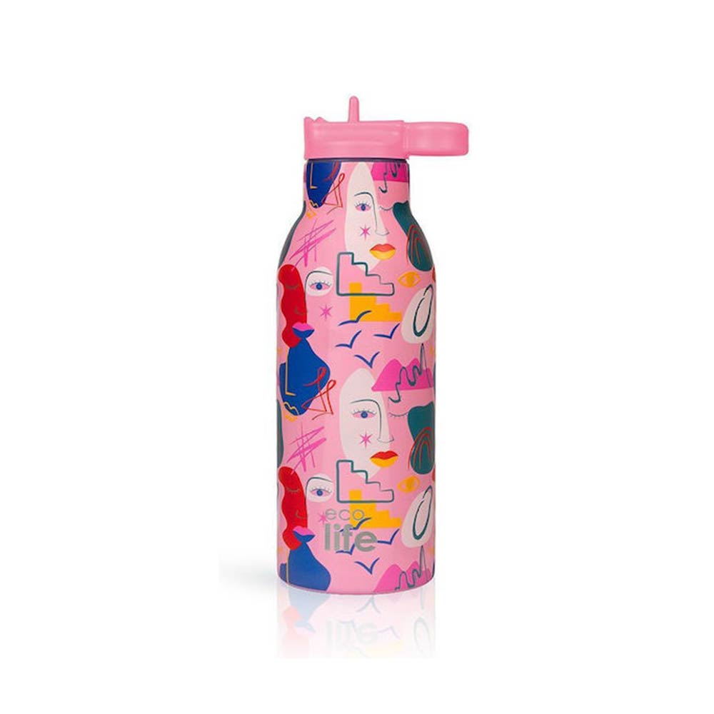Ανοξείδωτο Μπουκάλι Θερμός Faces 550ml 33-BO-2211 Ecolife - 1