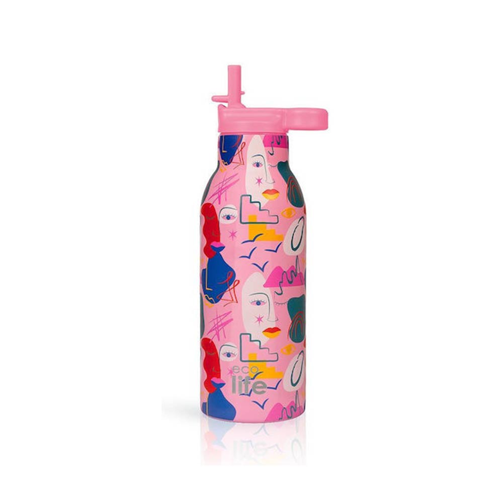 Ανοξείδωτο Μπουκάλι Θερμός Faces 550ml 33-BO-2211 Ecolife - 123206