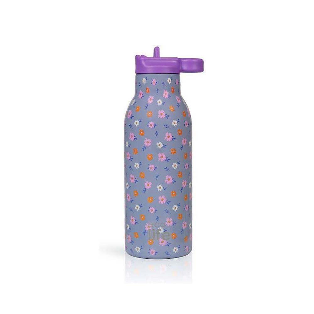 Ανοξείδωτο Μπουκάλι Θερμός Flower Bloom 550ml 33-BO-2214 Ecolife - 1