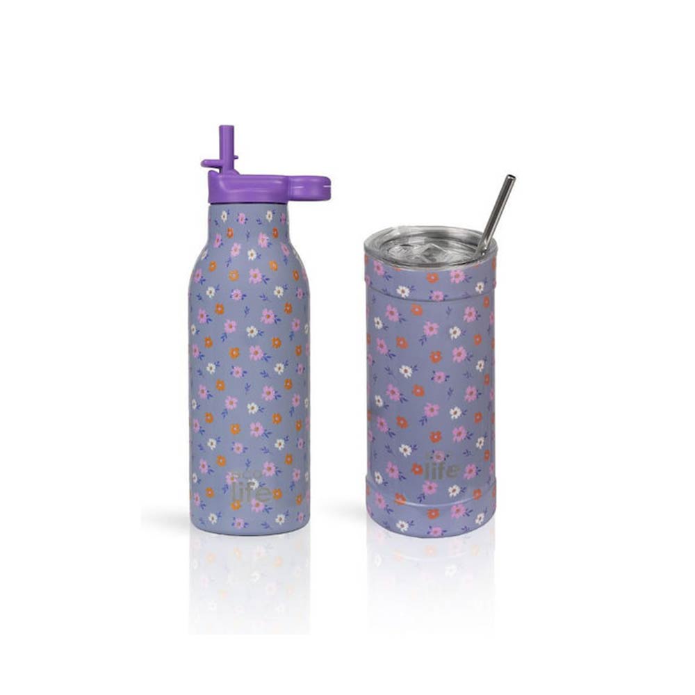Ανοξείδωτο Μπουκάλι Θερμός Flower Bloom 550ml 33-BO-2214 Ecolife - 3
