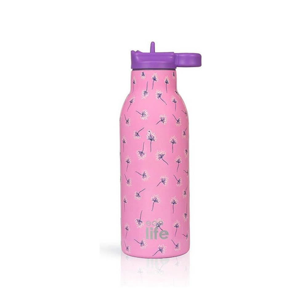 Ανοξείδωτο Μπουκάλι Θερμός Pink Dandelion 550ml 33-BO-2215 Ecolife - 2