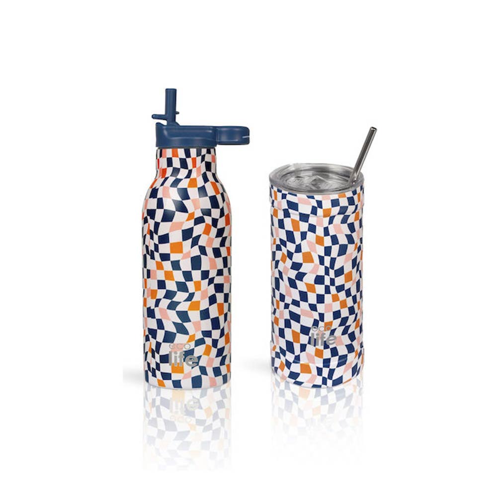 Ανοξείδωτο Μπουκάλι Θερμός Color Squares 550ml 33-BO-2216 Ecolife - 3