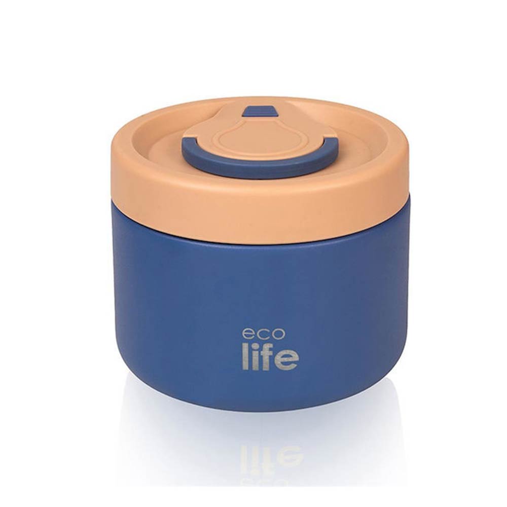 Δοχείο Φαγητού Θερμός Στρογγυλό 650ml Blue 33-BO-9063 Ecolife - 123202